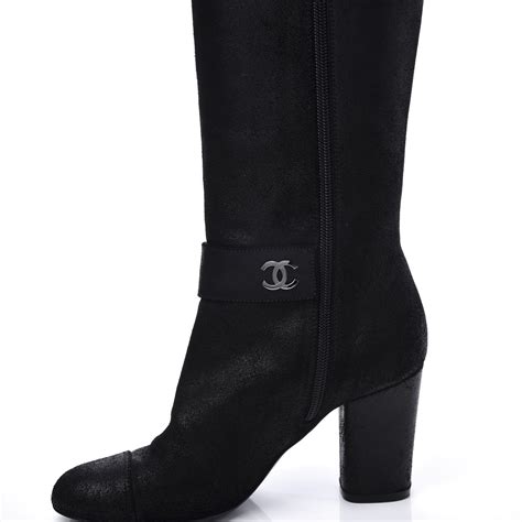 chanel knee high boots|chanel knee high boots women.